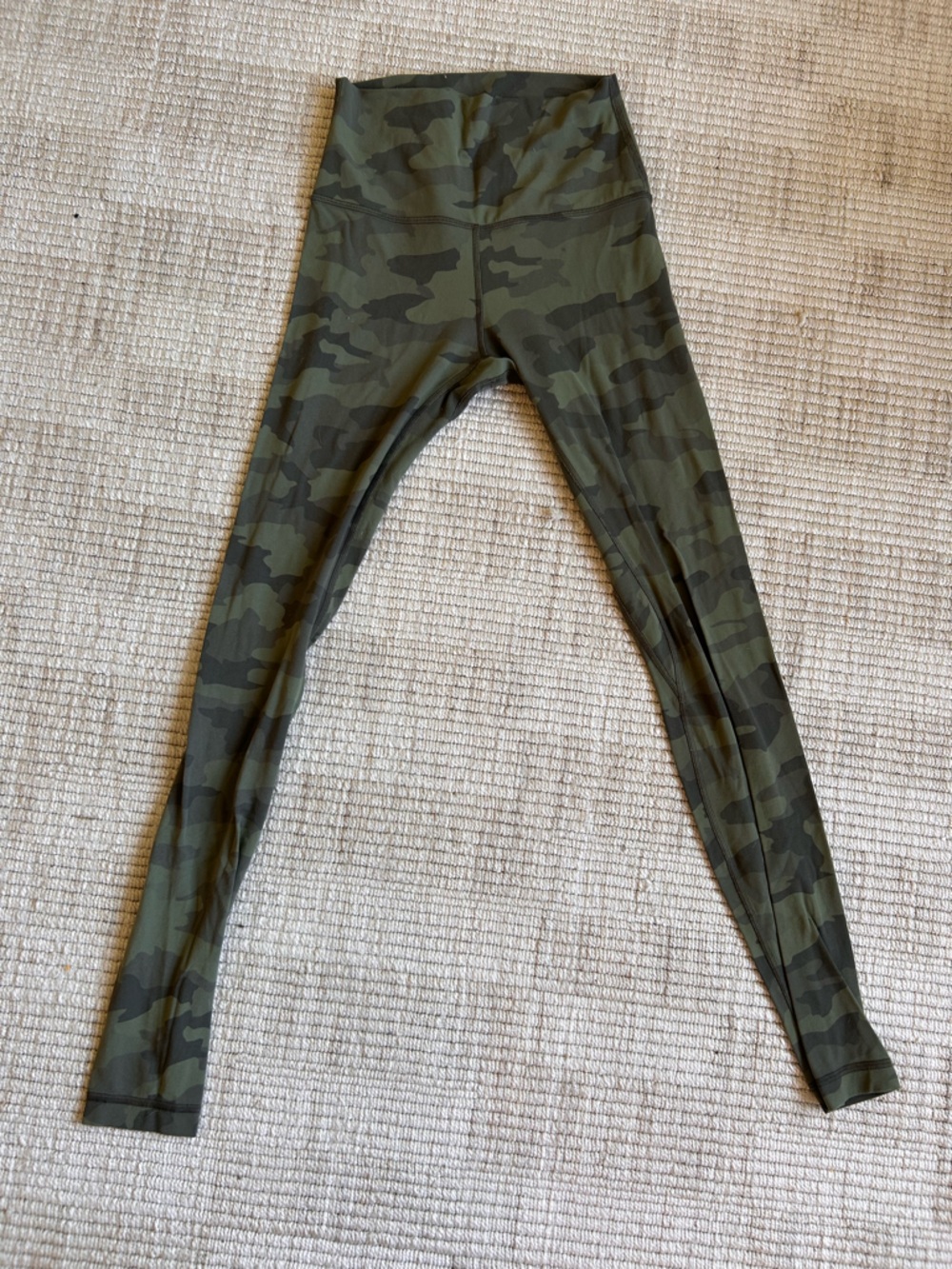 lululemon athletica Olive Green Camo High-Waist Leggings align full length